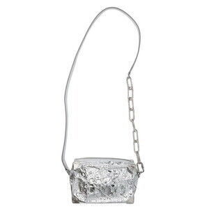 Louis Vuitton Aluminum Shoulder Sheet Soft Trunk Bag Silver